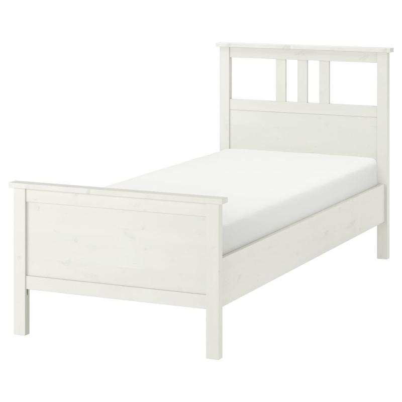 HEMNES ヘムネス ベッドフレーム - ホワイトステイン 90x200 cm