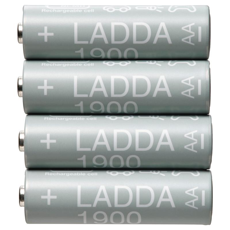 LADDA ラッダ 充電式電池 - HR06 AA (単3形) 1.2V 1900mAh