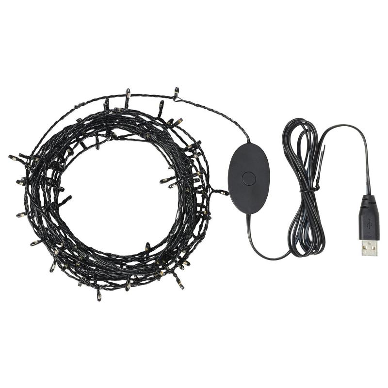 STRÅLA ストローラ LEDライトチェーン 全100球 - ブラック