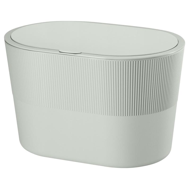 KINNASJÖ シンナショー ゴミ箱 - ふた付き 粘着式/グリーン 4 l