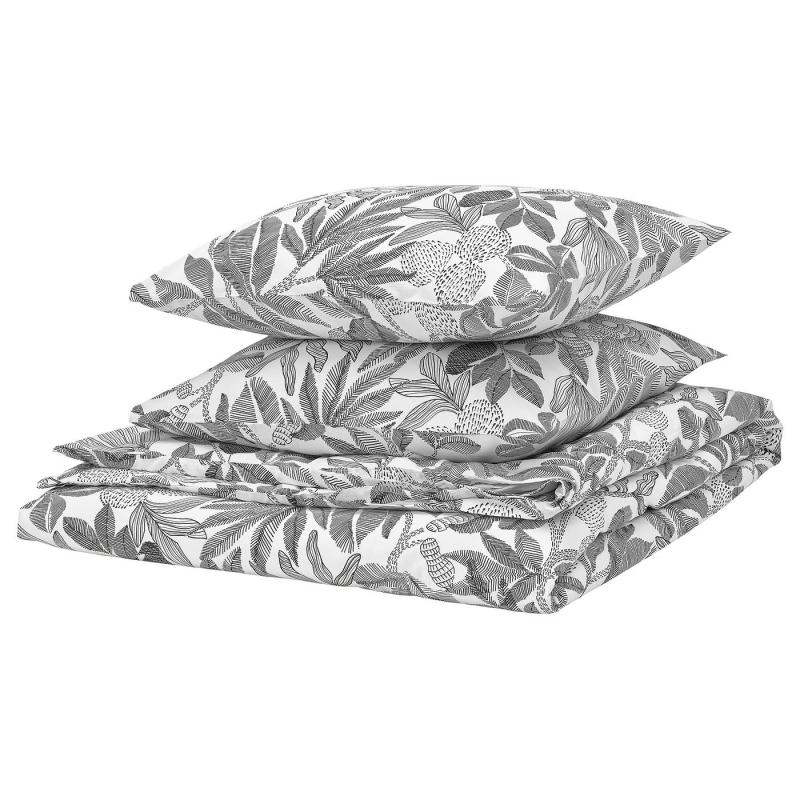 BROKDRACENA ブロークドラセーナ 掛け布団カバー＆枕カバー（枕カバー2枚） - ホワイト/ブラック 200x200/50x60 cm