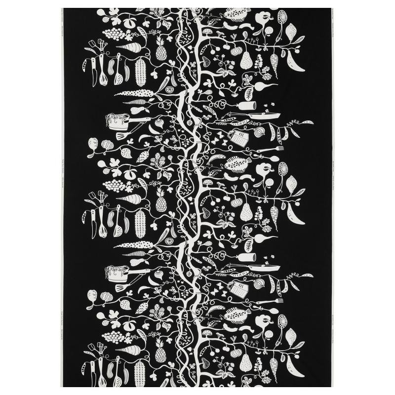 PIPDÅN ピープドーン カットクロス - ブラック/ホワイト 150x300 cm