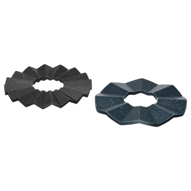 ELDSTJÄRT エルドシェルト 鍋敷き2点セット - 丸形/ブラック ブラックブルー 19 cm