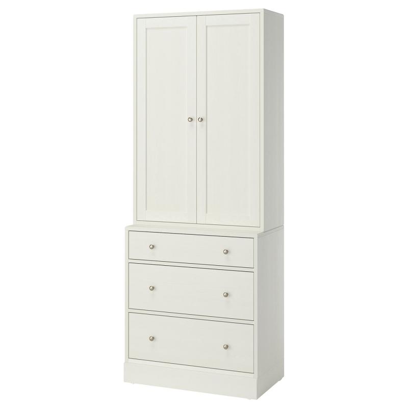 HAVSTA ハーヴスタ 収納コンビネーション 引き出し付 - ホワイト 81x47x212 cm