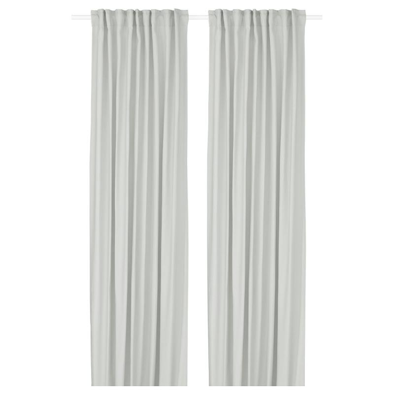 GINSTMOTT ギンストモット 遮像・採光カーテン 1組 - ホワイト/ヘディングテープ付き 145x250 cm