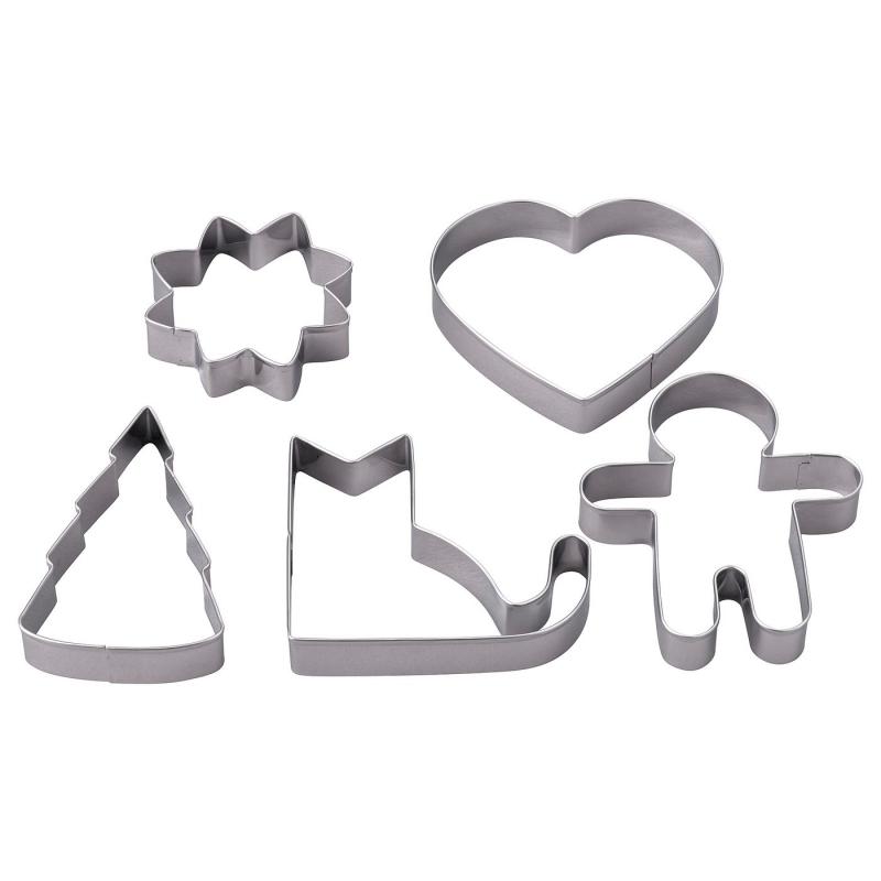 VINTERFINT ヴィンテルフィント クッキー型5個セット - 形ミックス ステンレススチール