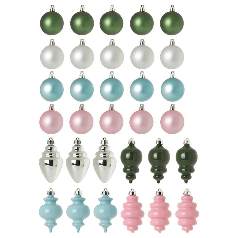 VINTERFINT ヴィンテルフィント ツリーオーナメント32点セット - ボールオーナメント 形ミックス/ミックスカラー