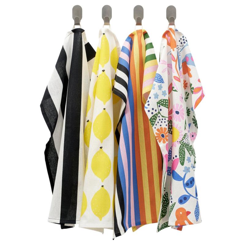 RINNIG リンニング キッチンクロス - マルチカラー 模様入り 45x60 cm