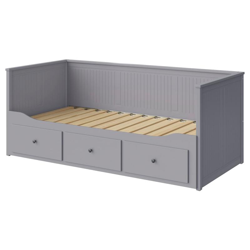 HEMNES ヘムネス デイベッドフレーム（引き出し×3） - グレー 80x200 cm