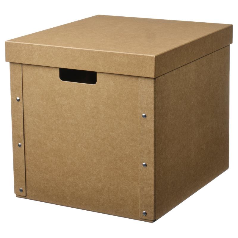 GÄRDESGÅRD イェルデスゴルド 収納ボックス ふた付き - ナチュラル 32x35x31 cm