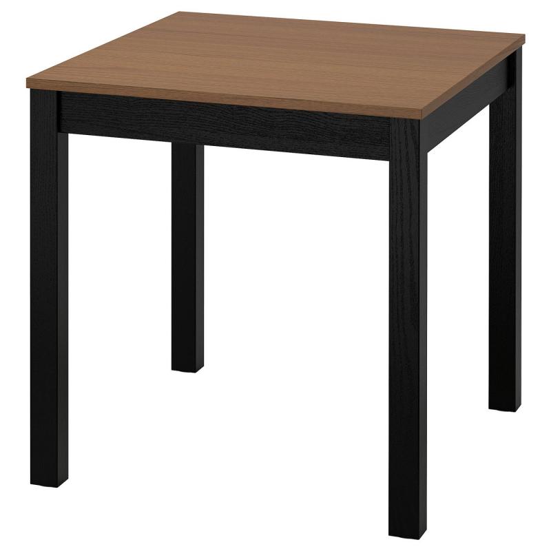 ÅLHULT オールフルト テーブル - ブラック/ブラウン 80x74 cm