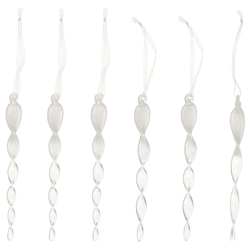 VINTERFINT ヴィンテルフィント ツリーオーナメント - つらら形 クリアガラス 16 cm