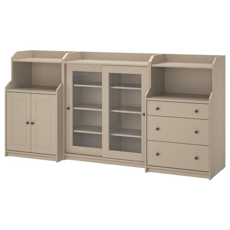 HAUGA ハウガ 収納コンビネーション - ベージュ 244x46x116 cm