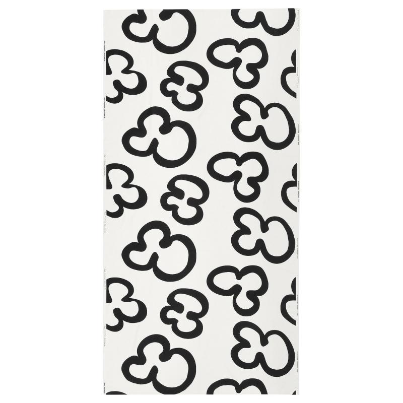 KLIPPBRÄCKA クリップブレッカ カットクロス - ホワイト/ブラック 150x300 cm