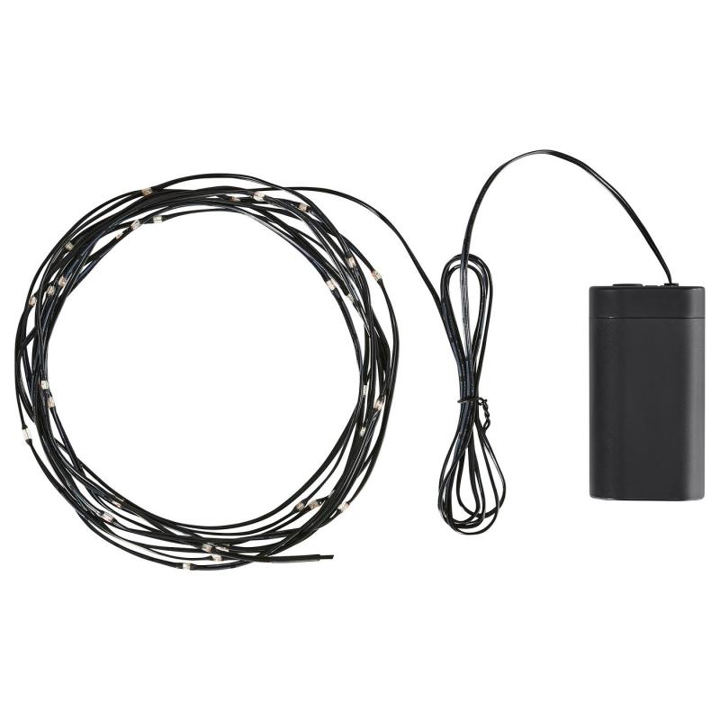 STRÅLA ストローラ LEDライトチェーン 全40球 - 電池式/屋外用 ブラック