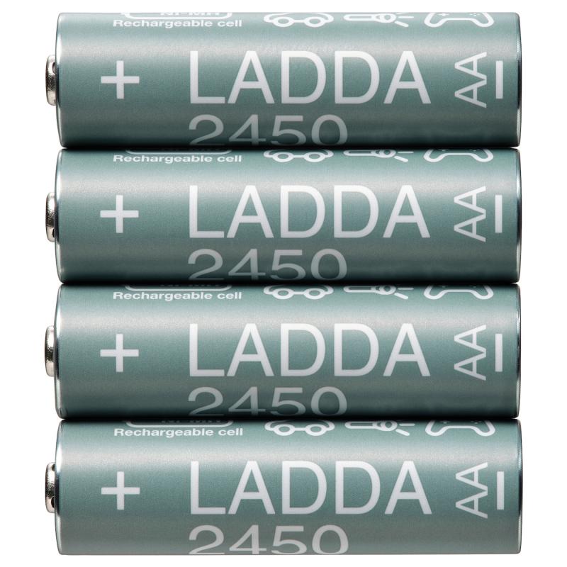 LADDA ラッダ 充電式電池 - HR06 AA (単3形) 1.2V 2450mAh