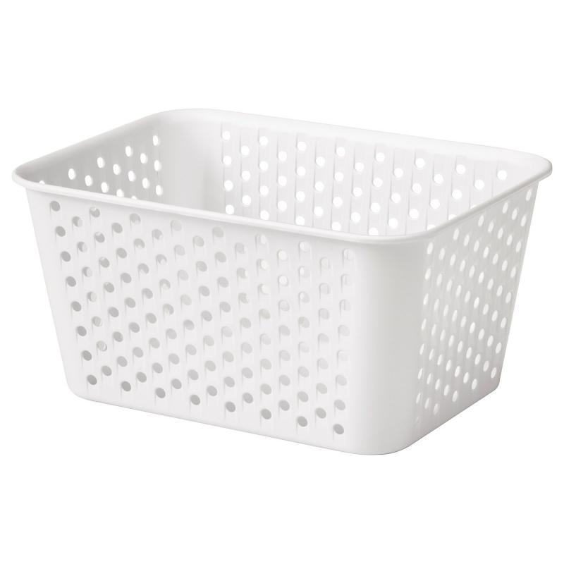 PLOGSVÄNG プローグスヴェング 収納バスケット - ホワイト 15x20x10 cm