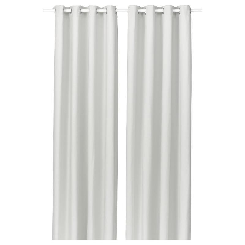 GINSTMOTT ギンストモット 遮像・採光カーテン 1組 - ホワイト/ハトメ付き 145x250 cm