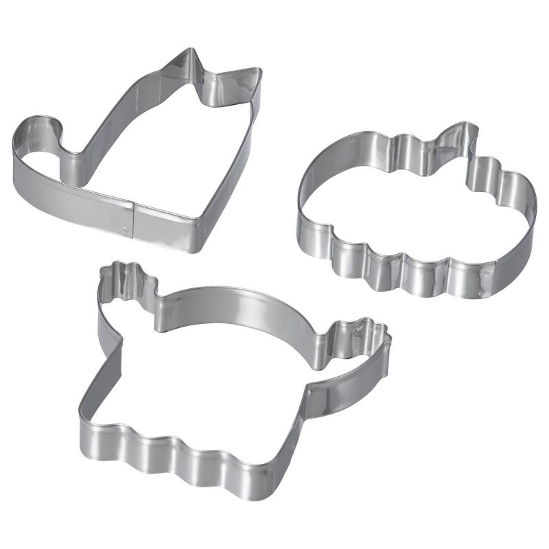 KUSTFYR クストフィール クッキー型3個セット - 形ミックス ステンレススチール