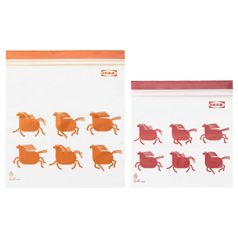 ISTAD イースタード フリーザーバッグ - ウマ レッド/オレンジ 2.5/1.2 l