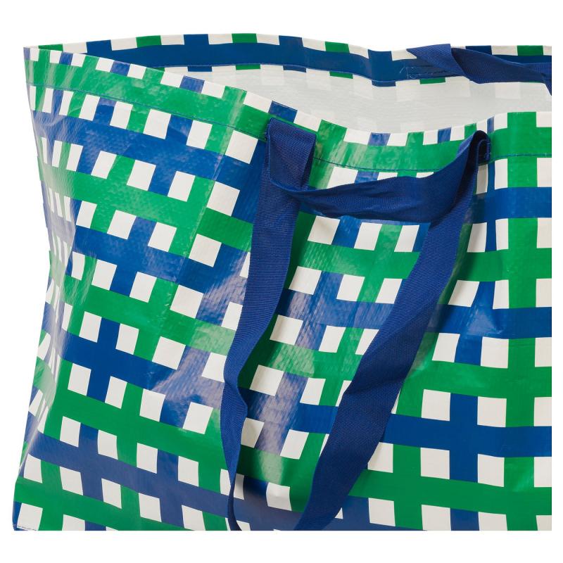 VINTERFINT ヴィンテルフィント キャリーバッグ L - グリーン ブルー/チェック 57x37x39 cm/71 l