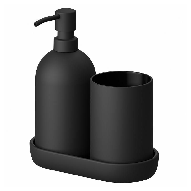 GANSJÖN ガンショーン バスルームセット 3点 - ブラック