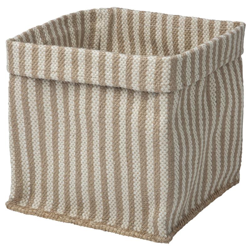MÄVINN メーヴィン バスケット - ベージュ/ジュート ハンドメイド 30x30x35 cm