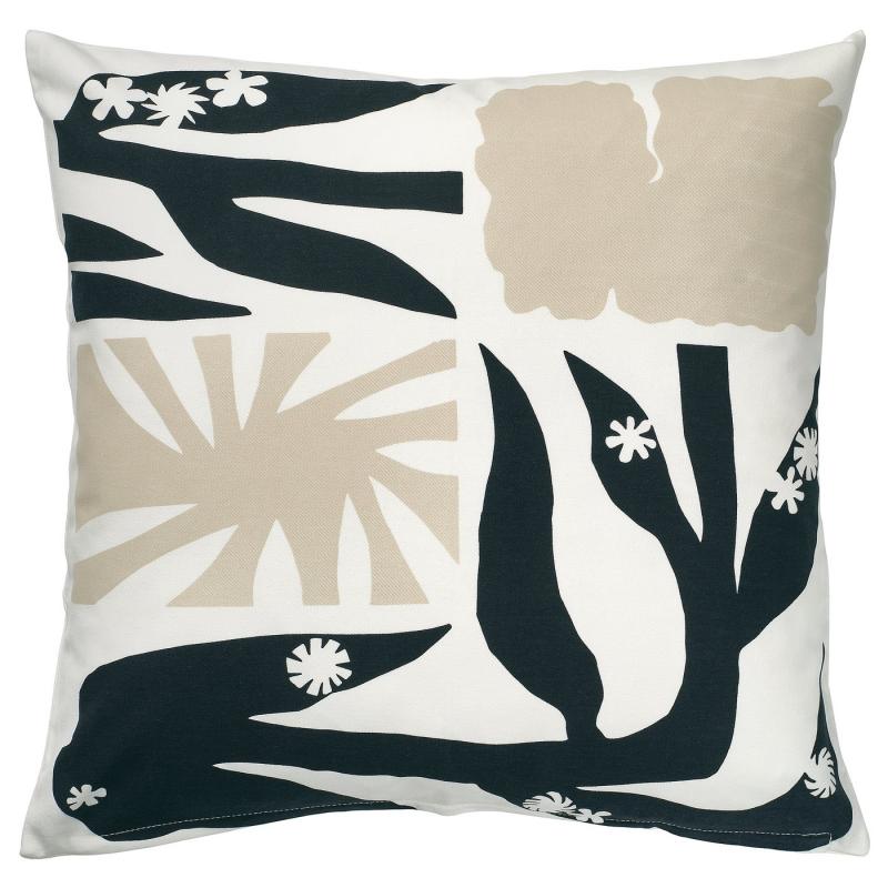 DRABOR ドラボル クッションカバー - ブラック/ライトベージュ 50x50 cm