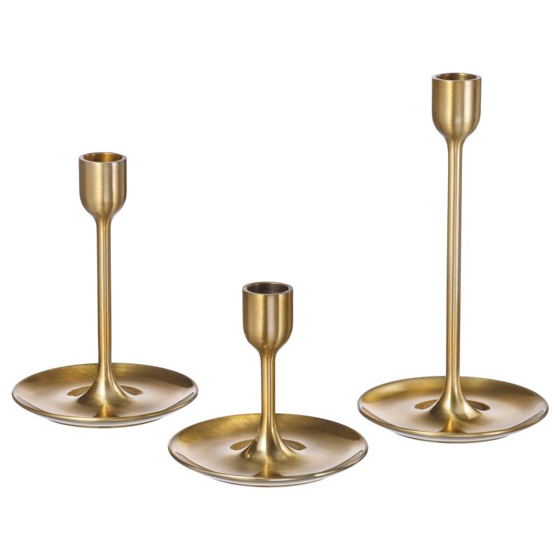 FULLTALIG フルターリグ キャンドルホルダー3個セット - 黄銅色