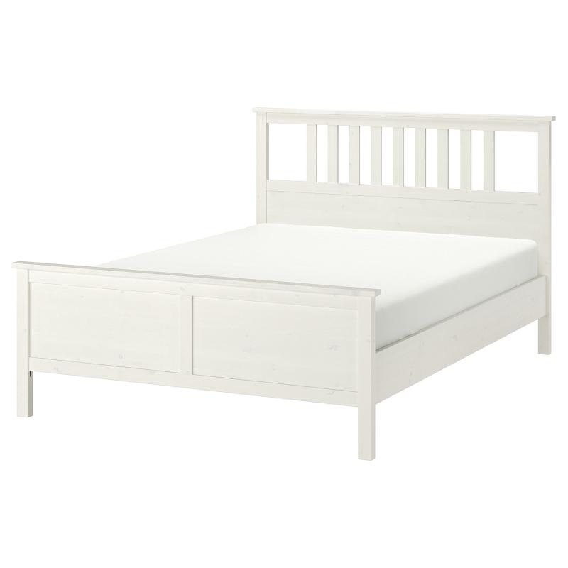 HEMNES ヘムネス ベッドフレーム - ホワイトステイン 160x200 cm