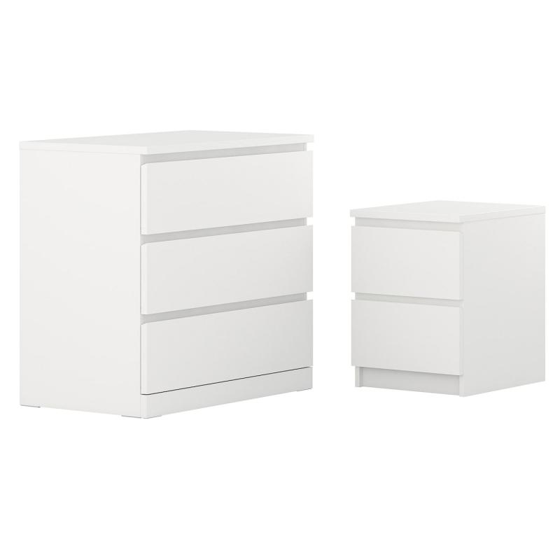 MALM マルム ベッドルーム家具2点セット - ホワイト