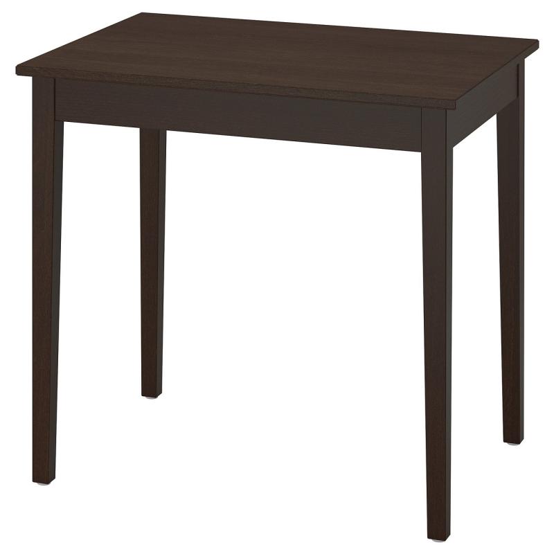 NÄSINGE ネースィンゲ テーブル - ダークブラウン ステイン仕上げ/ビーチ材突き板 80x60 cm