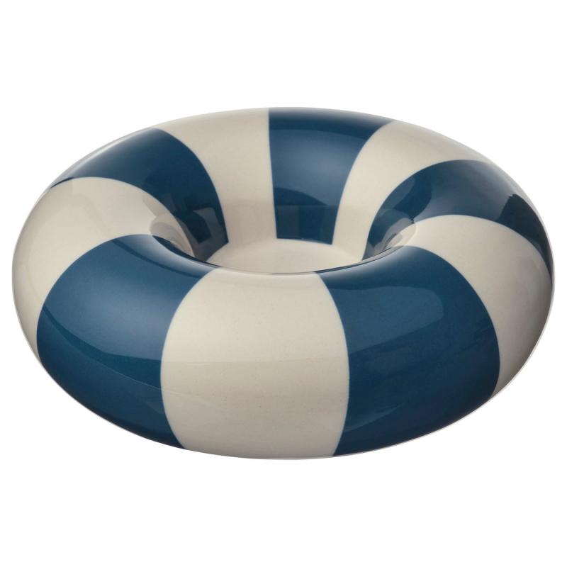 TRÄDSTAM トレードスタム ティーライトホルダー - ダークブルー/ホワイト 4 cm